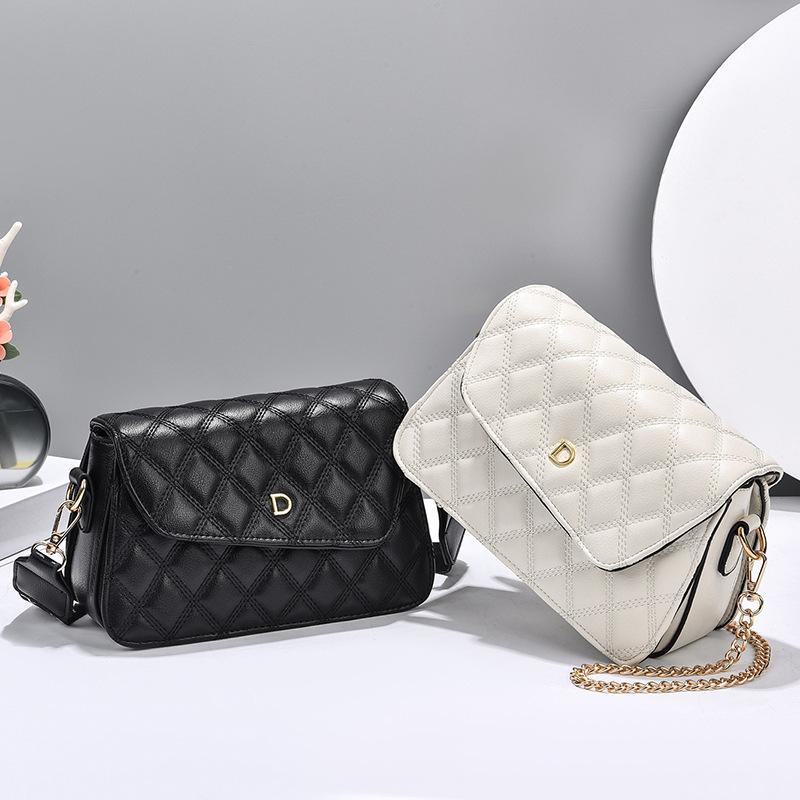 Bag 2025 New Trendy Portable Women's Crossbody Bag Rhombus Women's Bag Fashion Caviar Shoulder