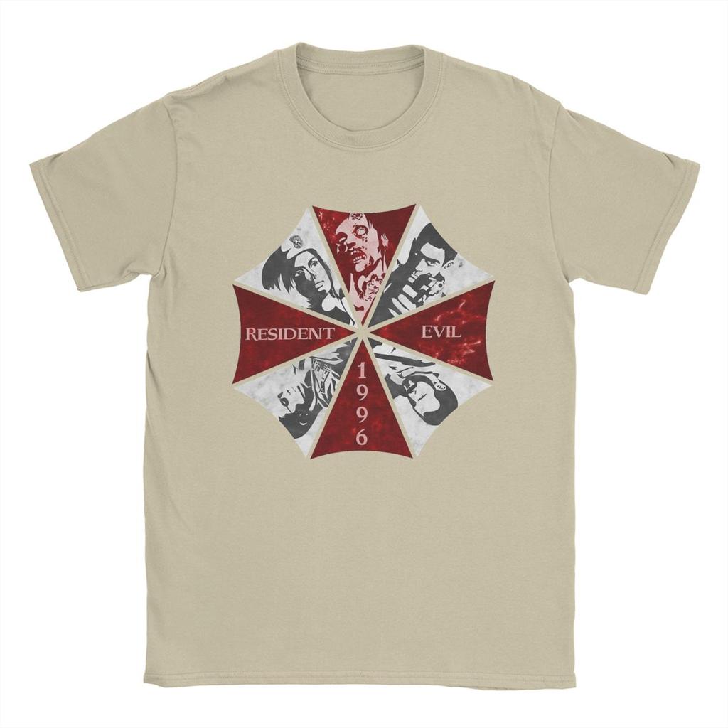 Umbrellas Corps Residents Evils T Shirts Men's Cotton Funny T-Shirt Round Collar Tee Shirt Short Sleeve Tops Summer