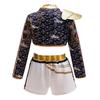Girls Korean Music Costume Jacket Shirt Short 3PCS Set Dance Singer Show Halloween Birthday Party Role Play Outfit