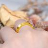Vietnam Gold 520 Number Love Couple Gold-Plated Brass Rings - Valentine's Day Matching Gift for Girlfriend