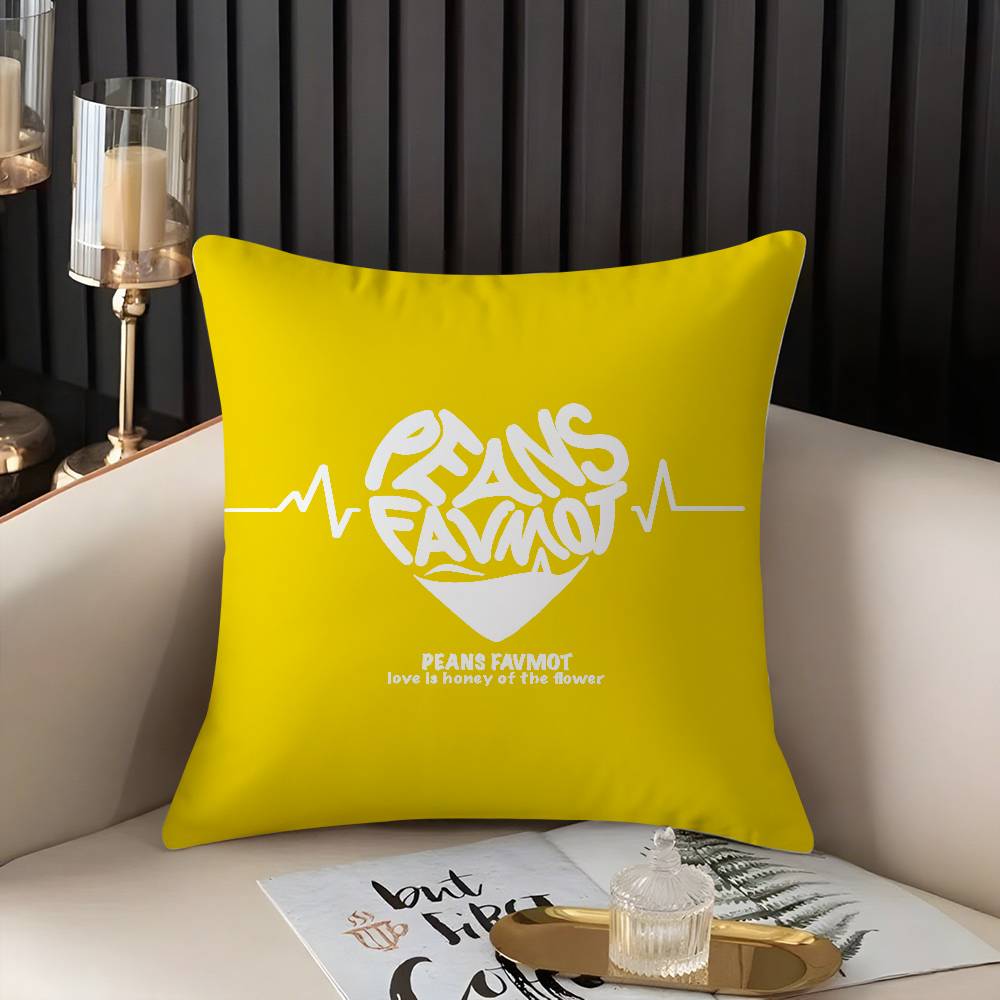 Pillow Case Creative Love Letters Home Dorm Chair Back Short Plush Double-sided Printing Office Nap Time Cushion Cover
