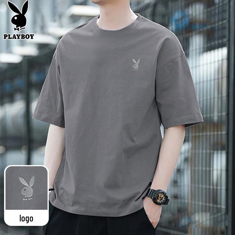PLAYBOY Men s Pure Cotton Short Sleeve T-Shirt XL