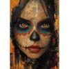 Mexican Day of The Dead La Catrina Sugar Skull Girls Poster Prints Gothic Canvas Painting Art Picture for Room Home Decor