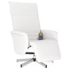 VidaXL Recliner Massage Chair Footrest White Faux Leather 356654
