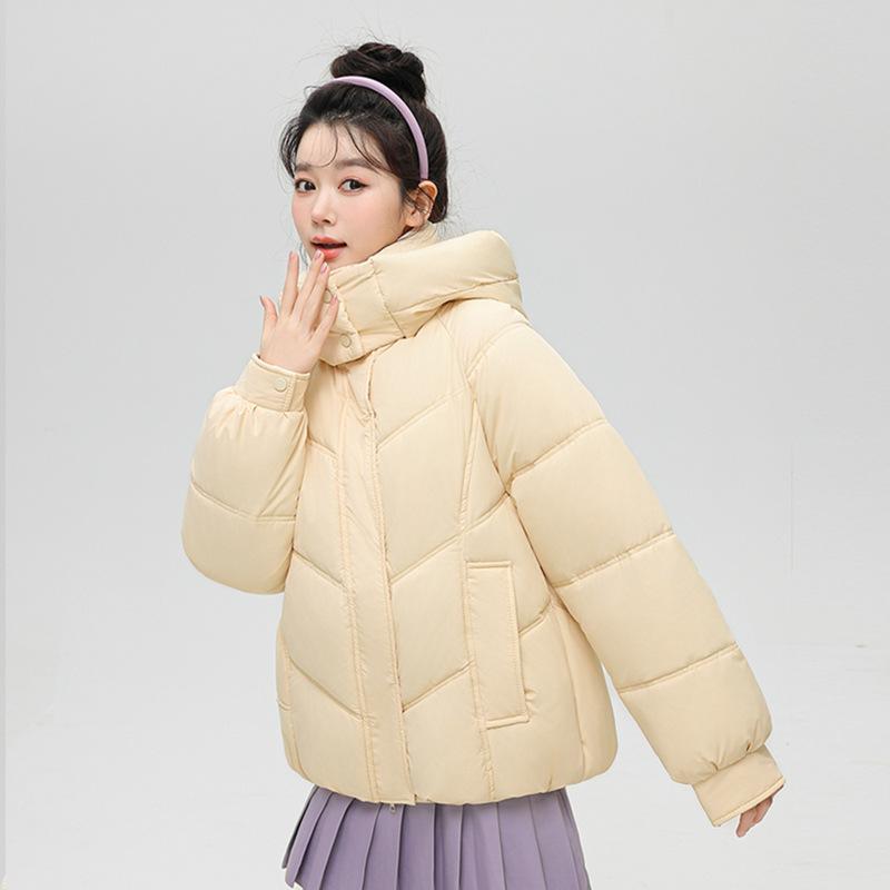 

Пуховая хлопковая подстежка, женская зимняя новая короткая мужская модная свободная куртка с капюшоном в тон утолщенной хлопковой подстежкой XL жёлтый