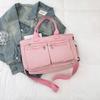 Large Capacity Corduroy Shoulder Bag for Women – Multi-Pocket Tote with Zipper Compartments and Stylish Design