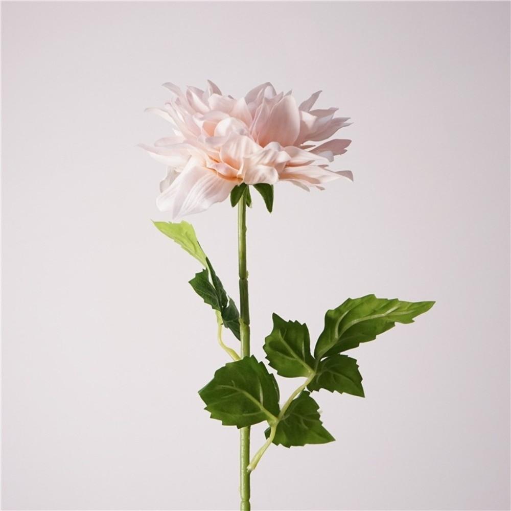 Green Leaves Artificial Dahlia Flowers Simulation Dahlias Branch  Hotel Wedding Decoration