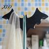 Creative Shower Storage 3D Printed Bat Hook for Glass Door, No Drill Snap Gothic Bathroom Decor On Clip Hanger, Hanger Towel Loofah Environmentally