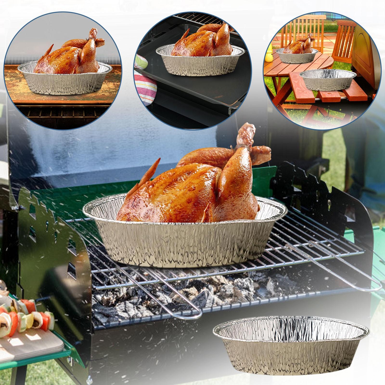 

20 шт. Круглые миски из фольги, тарелки, фольга, алюминиевая фольга, термоизолированный ланч-бокс One Size