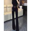Fashionable and Elegant Flared Suit Pants for Women, 2026 Spring/Summer New High-Waisted Slim-Fit Leg-Lengthening Narrow Elastic Bootcut Pants