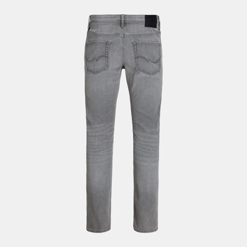 Zippered Jeans Grey Denim Clark Stretch Tapered Men JACK & JONES