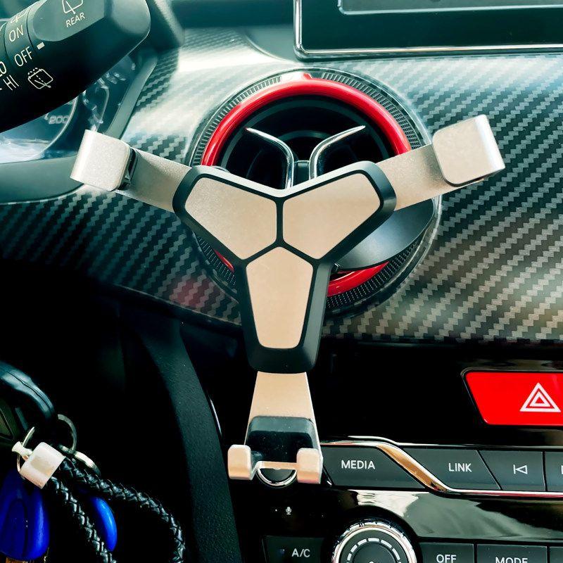 Eu500 Special Car Phone Holder D5X0 Round Air Outlet Car Phone Holder Ex5 Special Car Holder Silver Gravity Alloy - 4cm Triangular Spiral Hook
