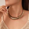 Exaggerated Leopard Print U-shaped Geometric Collarbone Collar Personalized Spice Girl Temperament Necklace
