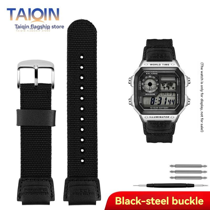 AE1200 Nylonarmband Für CASIO AE-1200 AE-1300 W-216H A158 W-219 Outdoor Sportuhrarmband modifiziert Herren Armband Handgelenkband 18mm