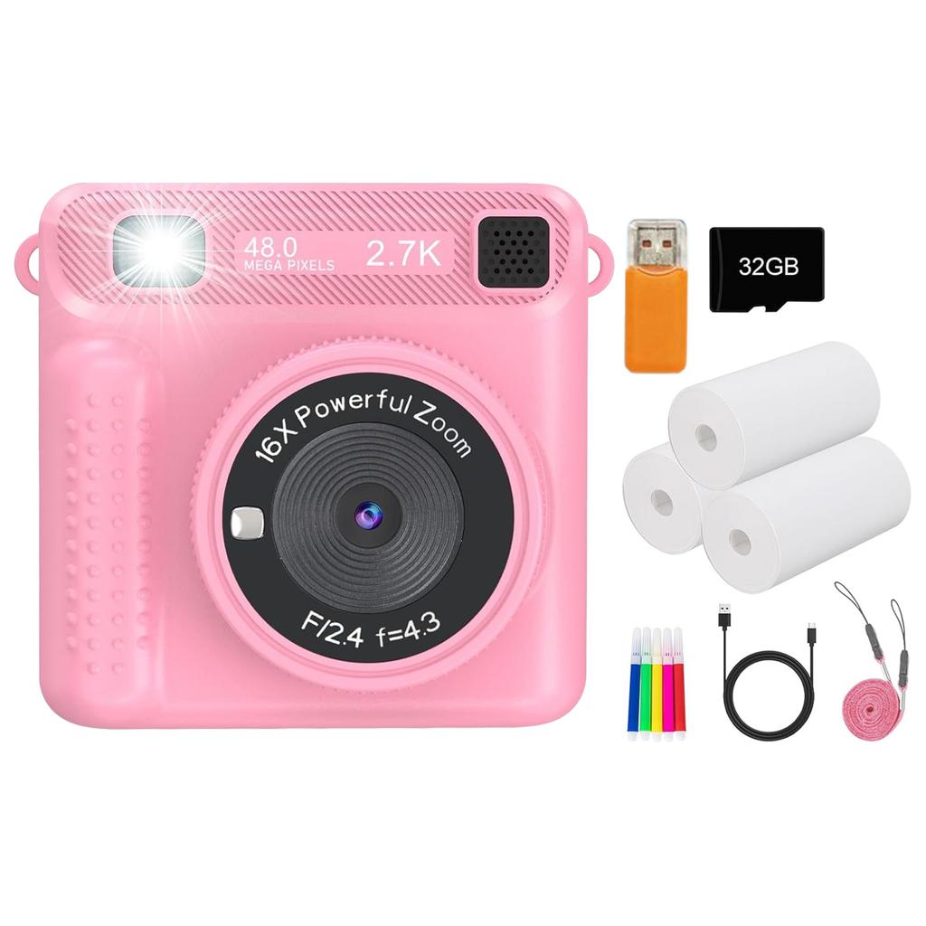 H1 Kinderkamera 4-Zoll-Bildschirm Blitz Filter MP3-Player 2,4-Zoll High-Definition IPS-Bildschirm Druck