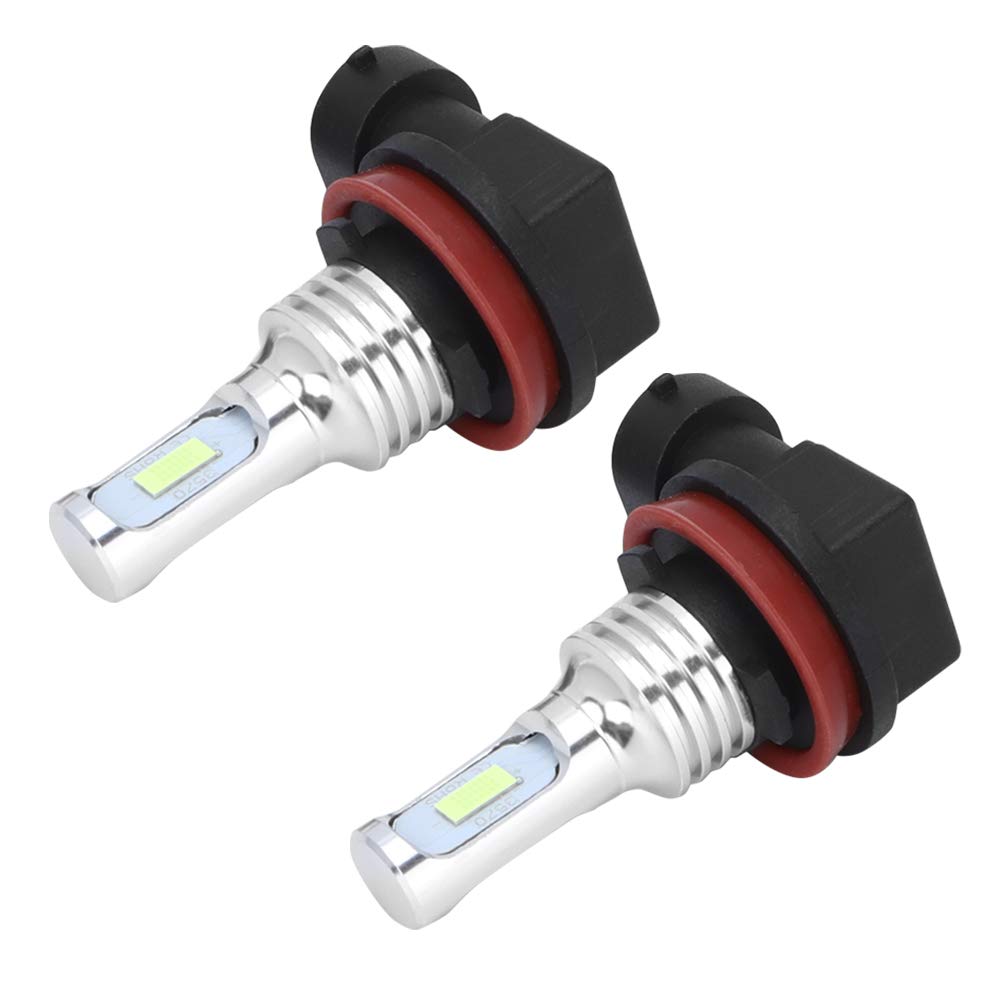 Akozon 2pcs H8/H11 80W 8000K LED Fog Light Ice Blue 12-24V Universal + H11+Fog+Light+Bulb
