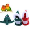 Bird Santa Claus Hoodie Funny Christmas Small Pet Costume Xmas Parrot Apparel