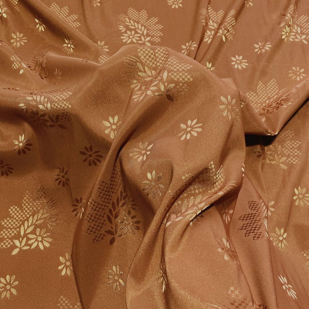 Stretch Imitation Acetic Acid Jacquard Fabric Flower Printed By Meter for Wedding Dress Clothes Skirt Cheongsam Sewing Cloth Red