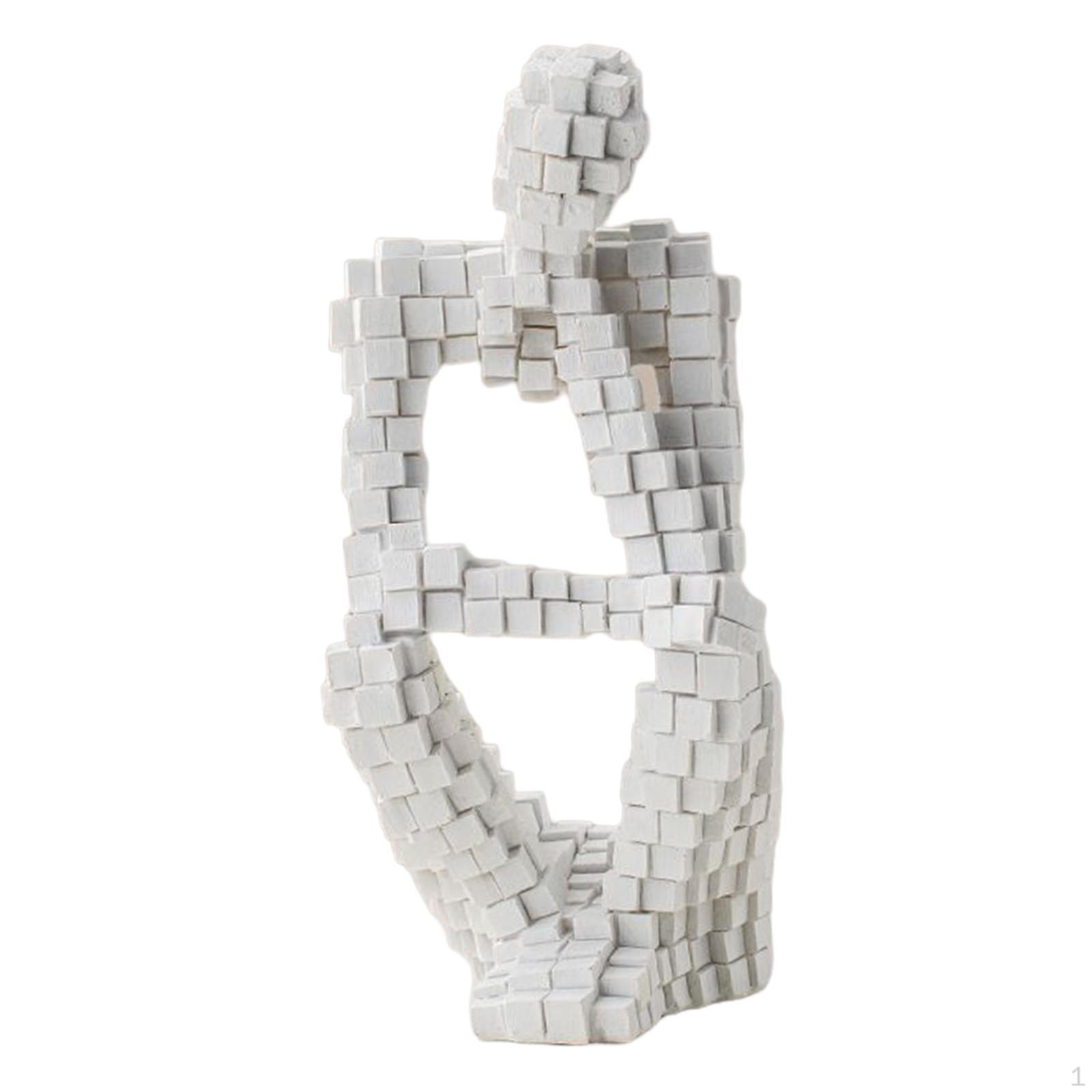 

Abstract Figure Decor Nordic Creative Ornament Art Craft Sculpture Thinker Character for White D