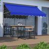 Manual Retractable Shop Door Face Sunshade Canopy No Drilling Required Balcony Curtain Hand Cranked Outdoor Shelter Tent