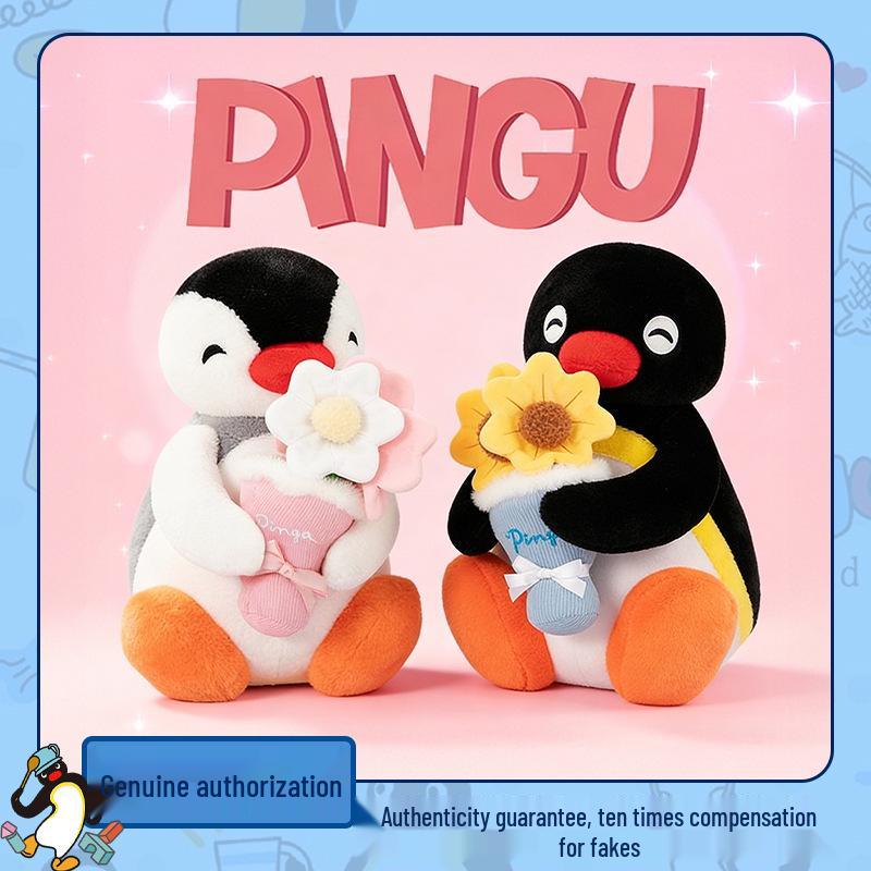 Genuine Pingu Penguin Family Plush Doll - Cute Gift