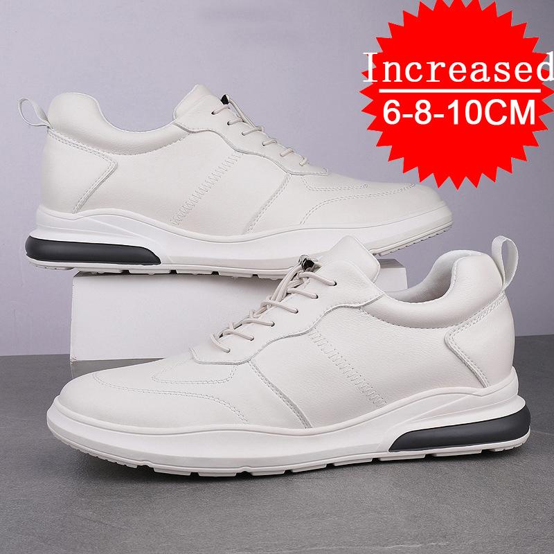 Leisure Men Lift Height Increase Insole White Chunky Sneakers Height Increasing Chunky Sneakers Men's Elevator Sneakers With