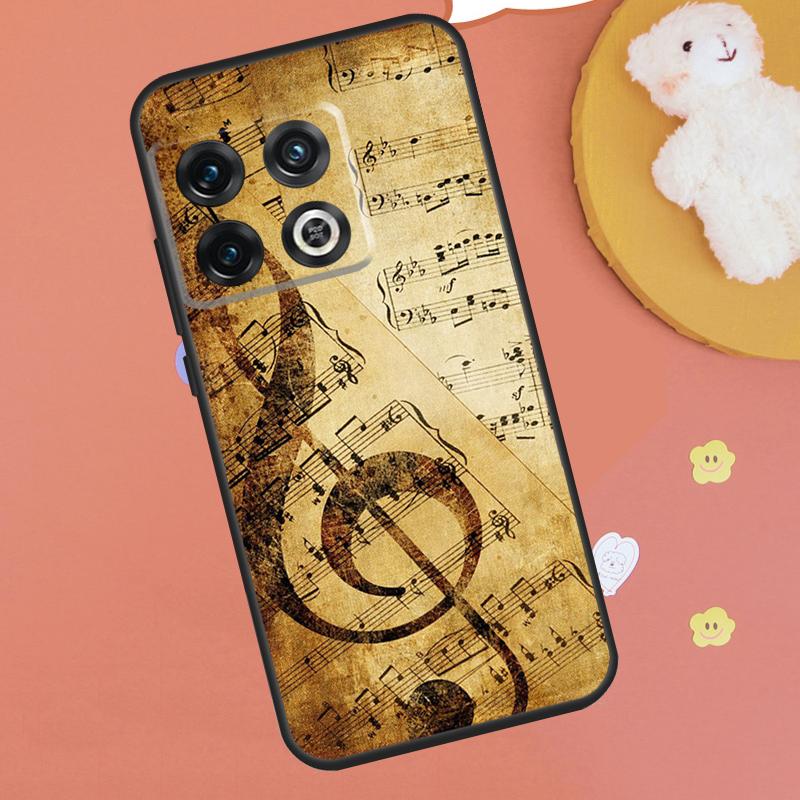 Musical Notes Violin Classical Music Case For OnePlus 13T 10T 8T 12R 13R 15 13 12 11 9 10 Pro Nord CE 5 2 3 4 Lite N20 N30 Funda