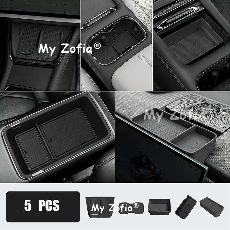Car Center Console Cup Holder Pad Anti-Slip Shockproof Rubber Mat Interior Water Cup Slot Accessories For Zeekr X 2026 2027