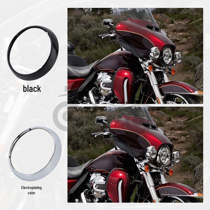 Harley Road Glide/King 7" Headlight Cover, Ring, & Housing - Motorcycle Accessories