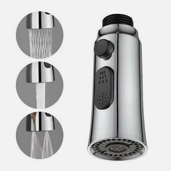 Precision Kitchen Sink Pull-Out Faucet Replacement: Anti-Splash Retractable Shower Nozzle