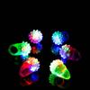 6Pc Creative Cartoon LED Luminous Finger Rings Shine In The Dark Light Toys Girls Glowing Strawberry Ring Light Toy Kids Gifts