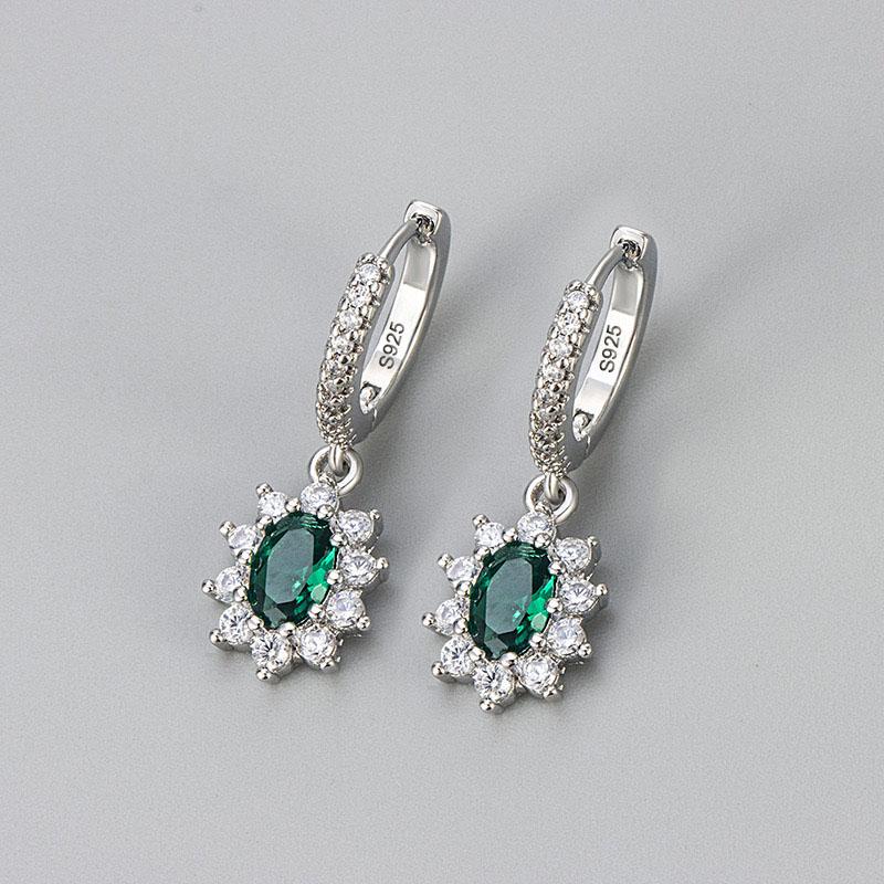 925 Silver Earrings For Women Trendy Heart Star Zircon Earring Jewelry Prevent Allergy Party Accessories Gift