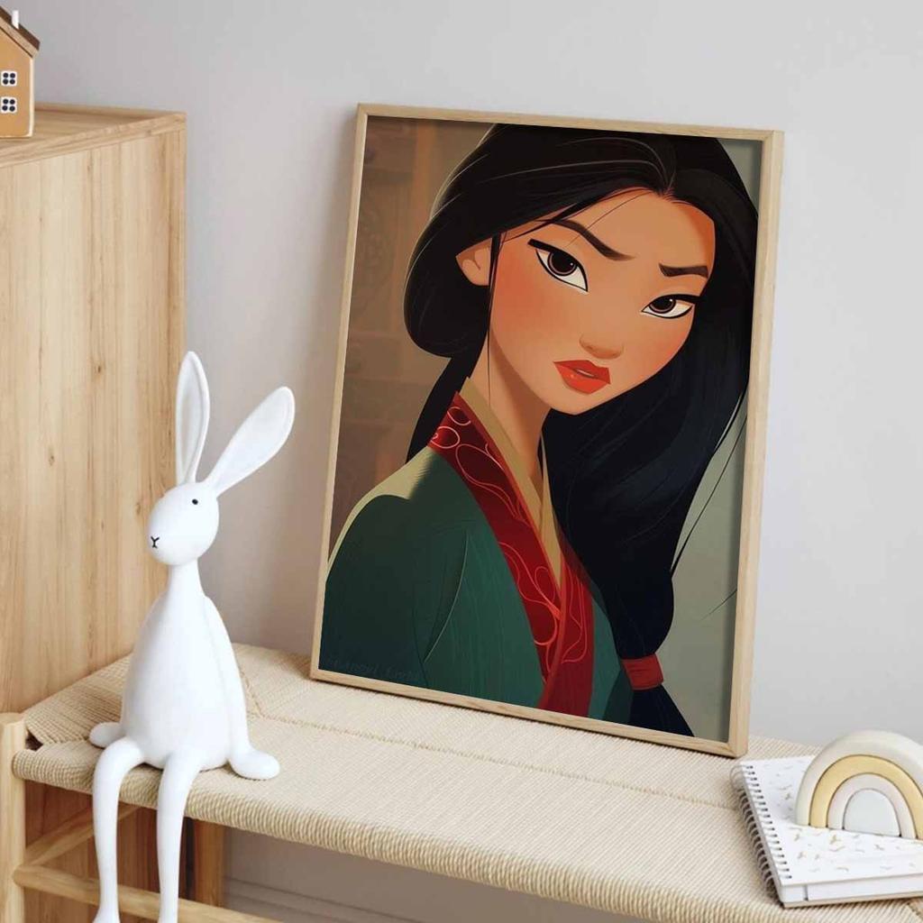 Diamond Mosaic Colorful Diamond Painting Mulan Joined The Army Full Round Embroidery Cartoon Creative Hobbies Wall Decor