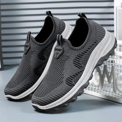 Chaussures décontractées pour couple été nouvelles chaussures en maille chaussures papa à une pédale semelle souple respirantes chaussures fly-woven