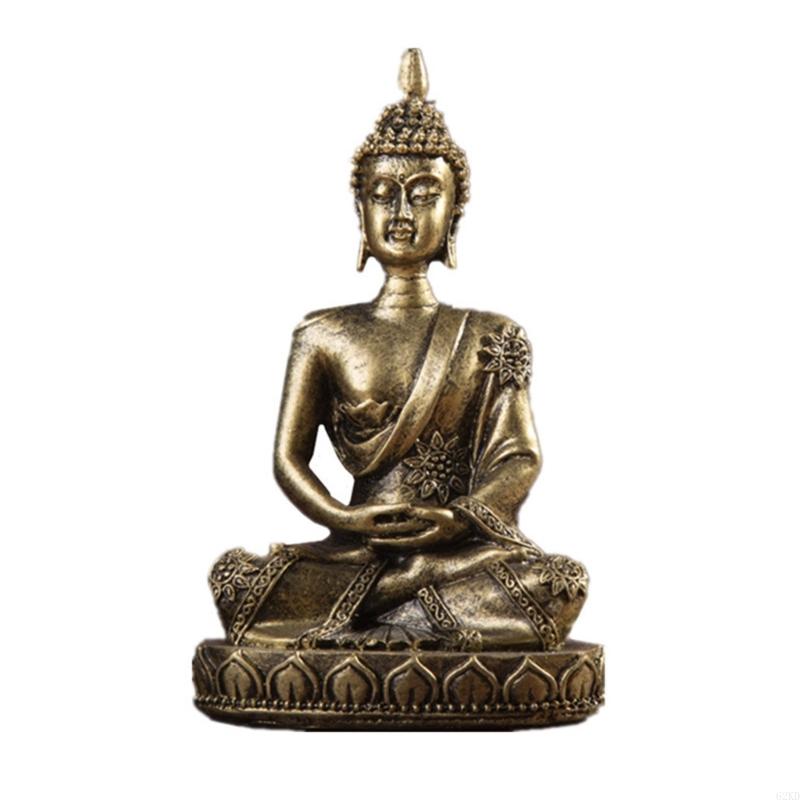 62KD Resin Buddhist Statue Figurine Buddhist Meditating Statue Sculpture for Indoor