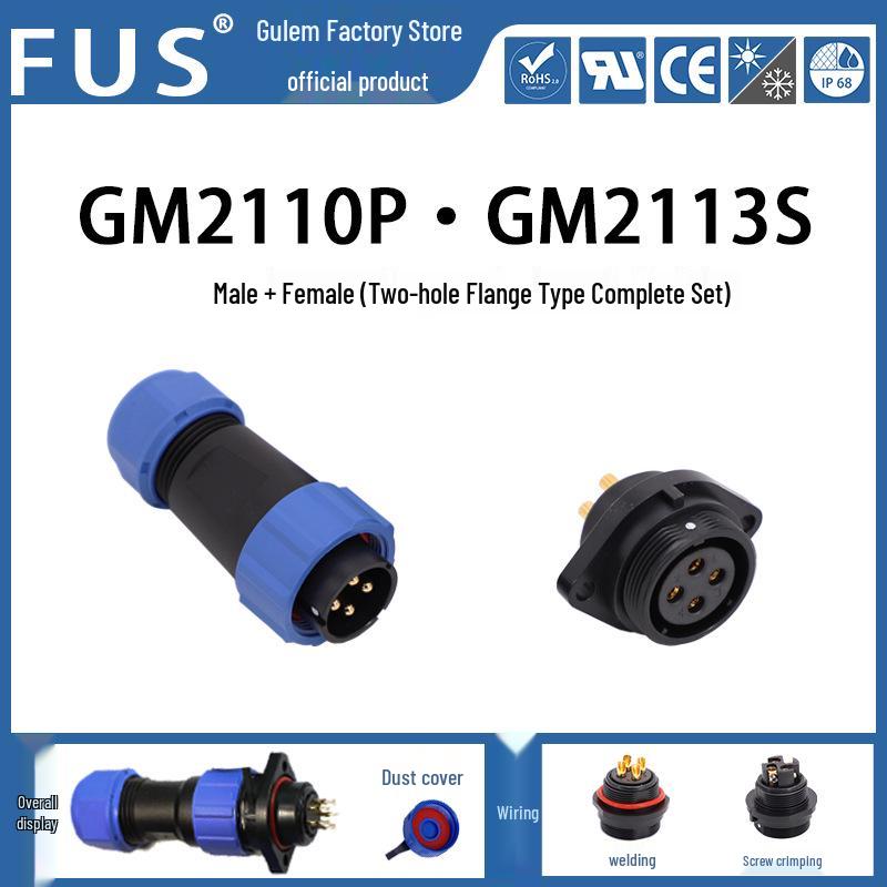 

IP68 Waterproof Aviation Circular Connector: Male to Female Quick Wiring Plug and Socket.