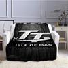 Motorcycle Isle of Man Tt Printed Blankets Flannel Warm Blanket Soft Cozy Blanket Travel Blankets Bed Linings Birthday Gift