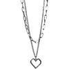 Trendy Japanese Korean Multi-layer Hip Hop Necklace with Heart Pendant