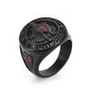 Vintage 316L Stainless Steel Saint St. Benedict Exorcism Rings for Men Boys Fashion Catholic Amulet Jewelry Gifts Dropshipping