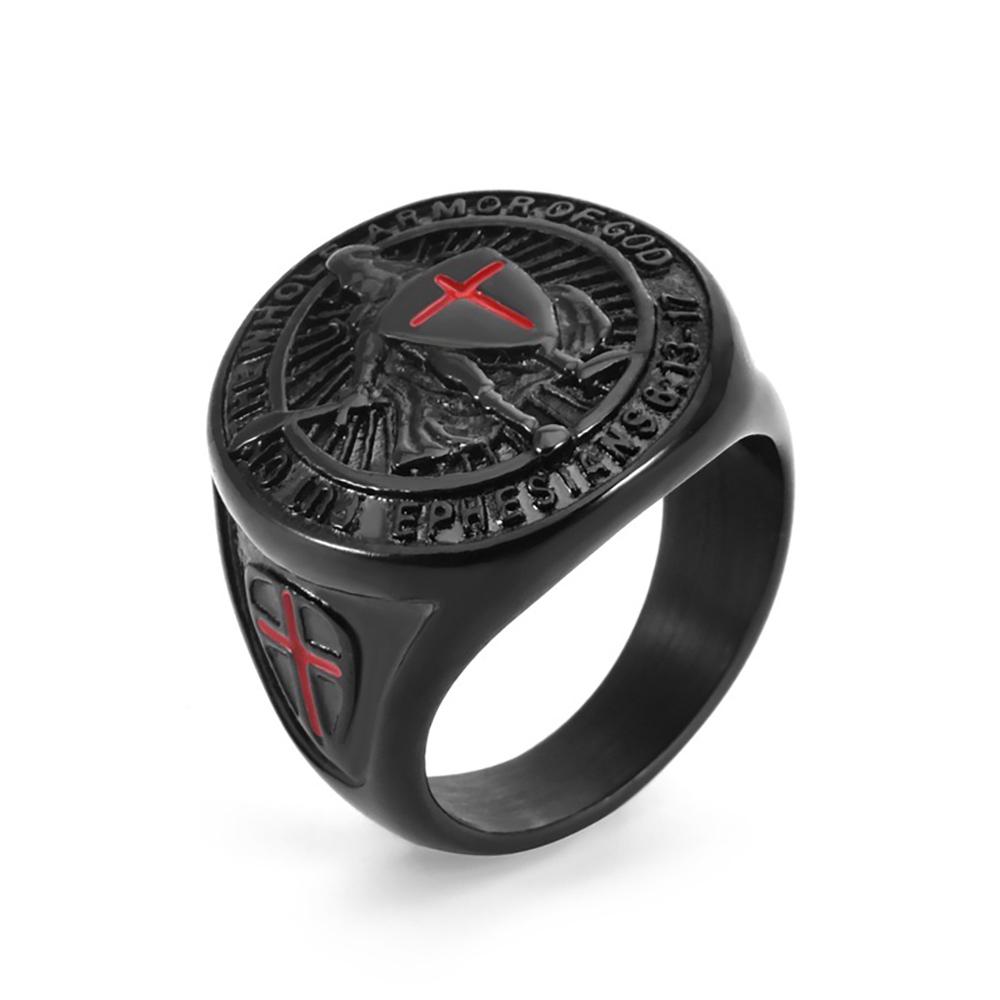 Vintage 316L Stainless Steel Saint St. Benedict Exorcism Rings for Men Boys Fashion Catholic Amulet Jewelry Gifts Dropshipping