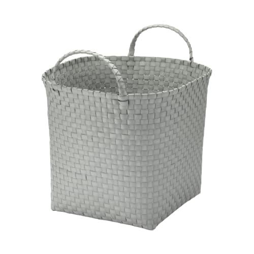 

MUJI Polypropylene Packing Band Hand-woven Basket Large Gray KG0UOA3A