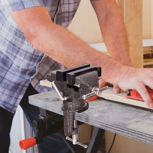 ohbien Desktop Vise, 70mm Rotating, Maximum Opening Approximately 75mm, Compact Tabletop Vise, 360 Adjustable Angle, Rotating Jaws, 0-65mm Rotating J