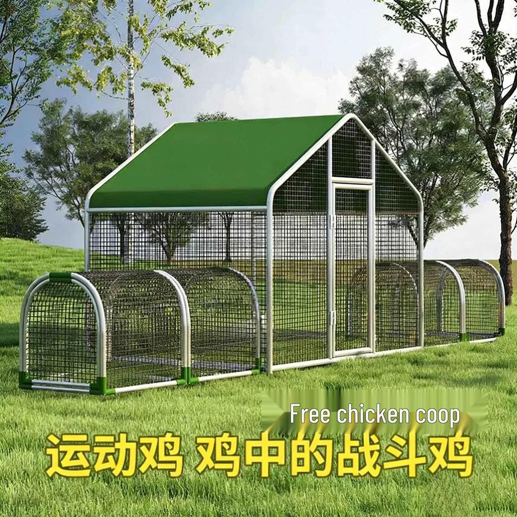 Rainproof Outdoor Free-Range Chicken Run and Coop Tunnel