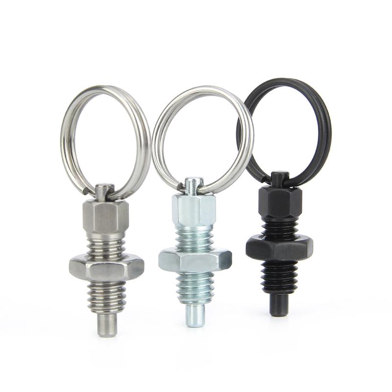 Einziehbarer Indexkolben mit Feder aus Edelstahl, Zugring-Indexkolben