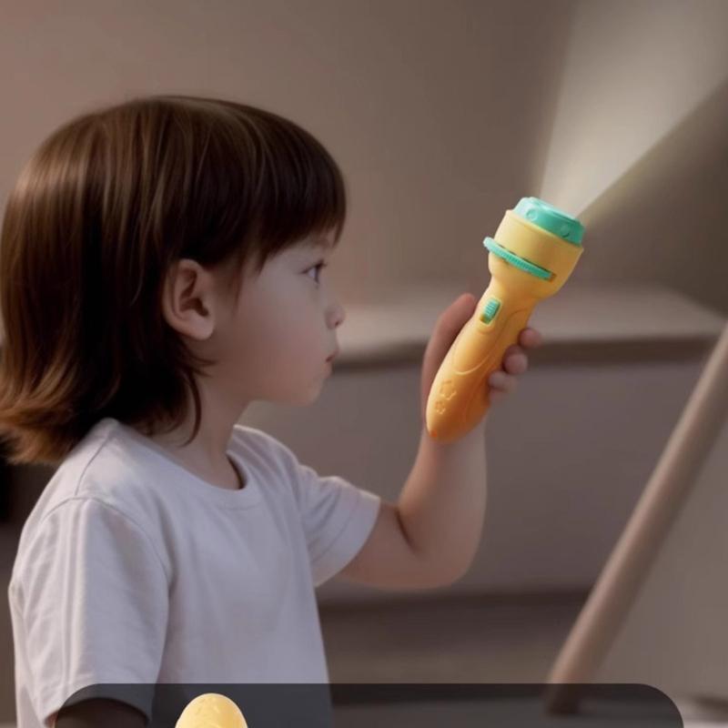 Interactive Childrens Projector Flashlight Portable Learning Toy Discs 48 Pictures Lamp Toy