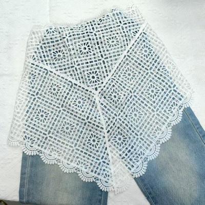 Trendy Jeans Decor Lace Fart Curtain Slim Fit Pretty Women's Scarf Versatile Y2K Apron Wrap Skirt Summer