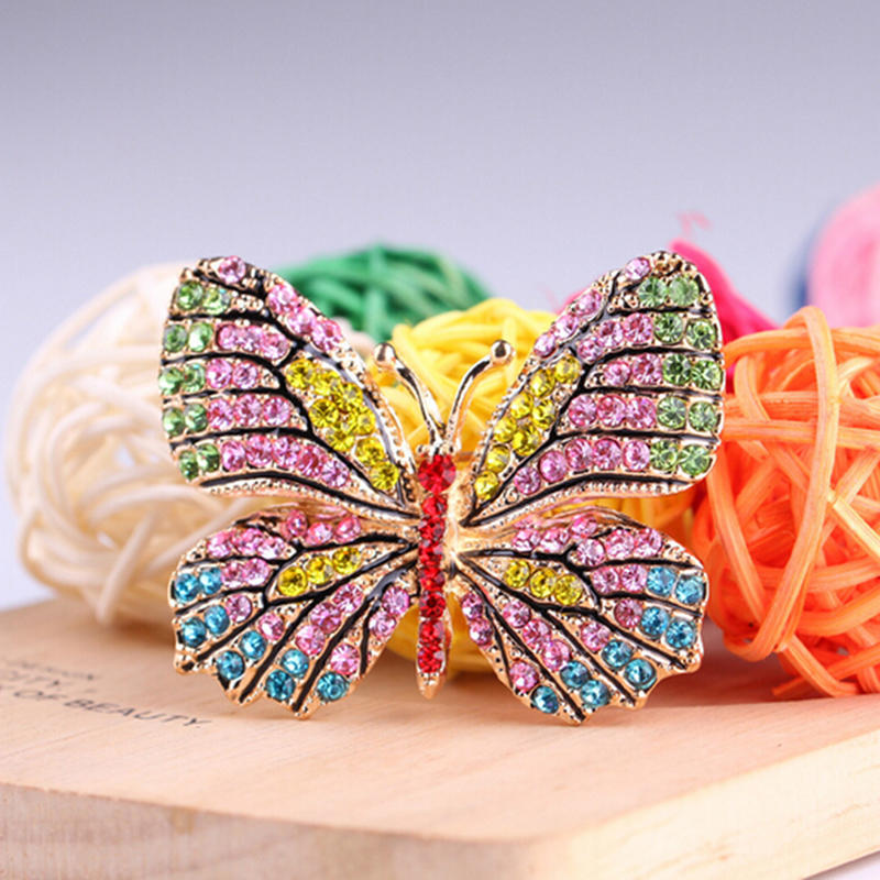 Butterfly Brooch Pin Gold Women Dress Wedding Bridal Brooch Pin
