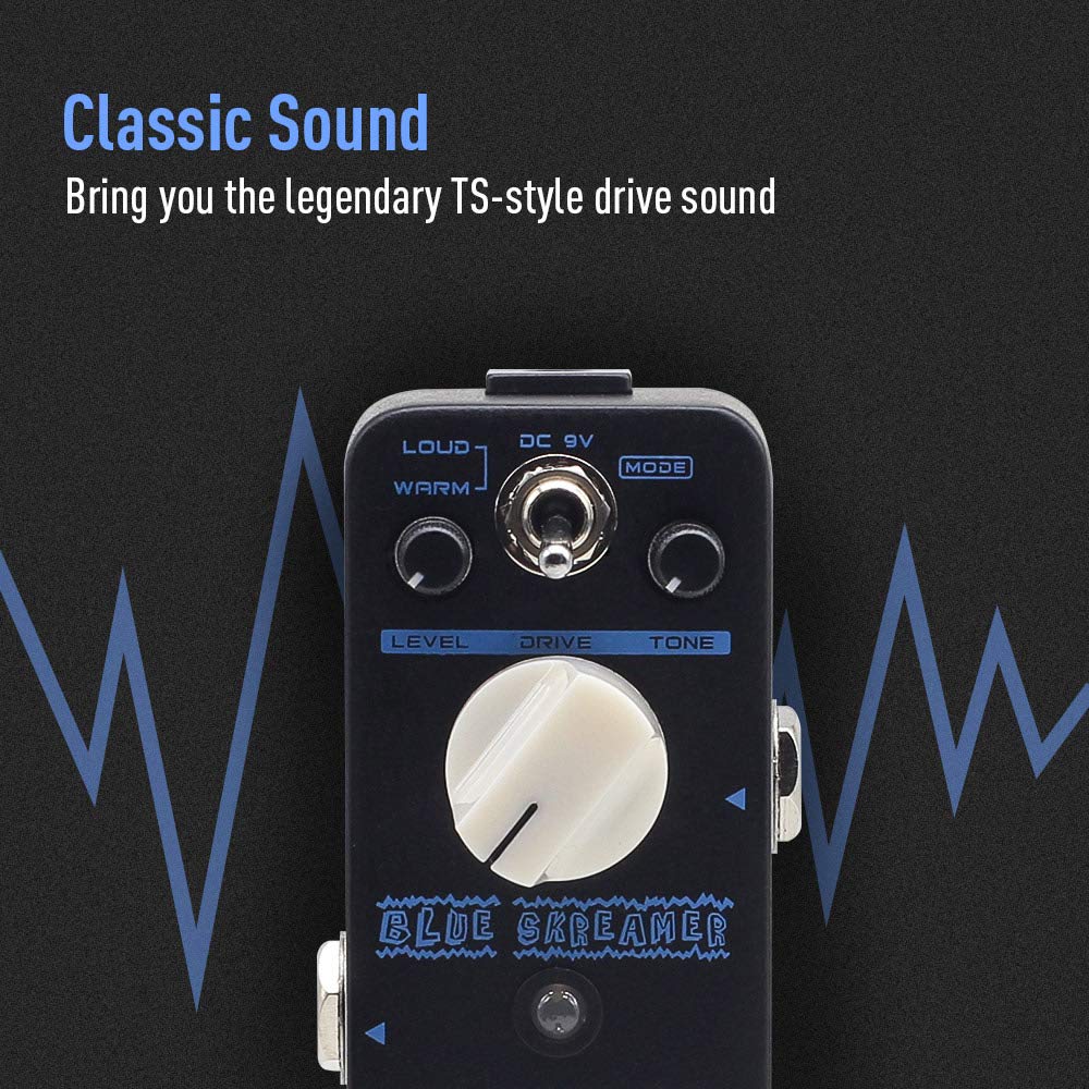 Sonicake Blue Screamer Blues Analog Overdrive Guitar Effect (Dumble Pedal)