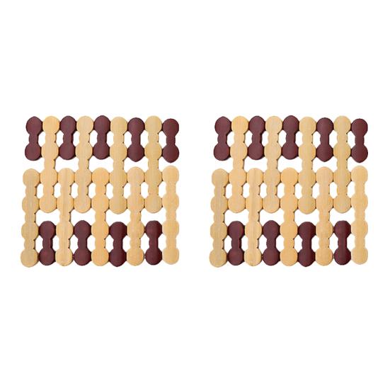 2ks izolovaná podložka víceúčelová bambusová podložka protiskluzová tepelně odolná podložka pod podložku pro domácí jídelní stůl