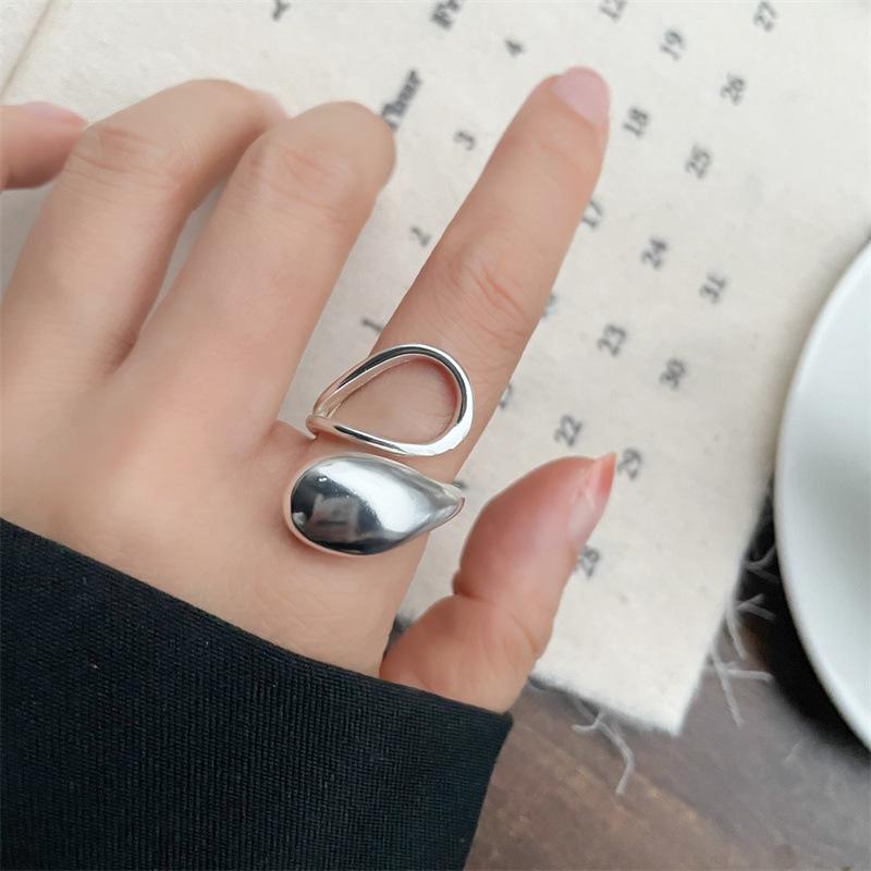 CARLIDANA Jewelry Water Drop Stainless Steel Open Ring Plated 14K Gold Color for Women's Personalized Exaggerated Ring Wholesale